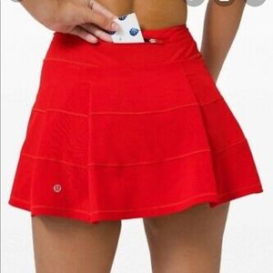 Lululemon Pace Rival Skirt red